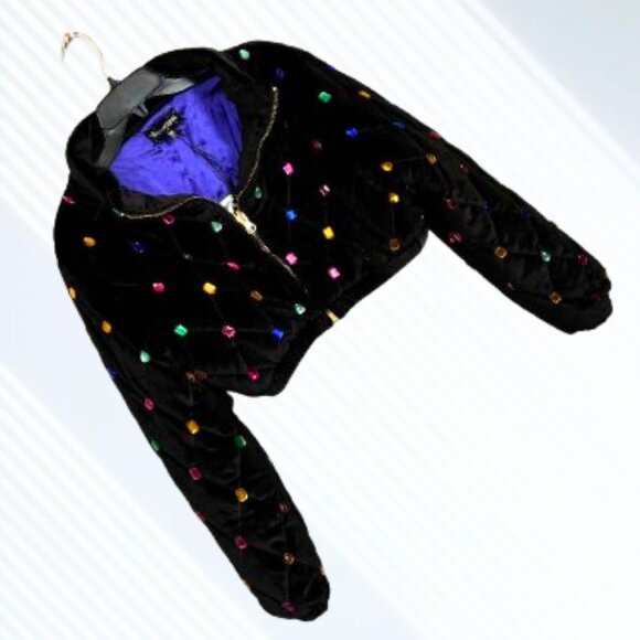 NWT Dolls Kill Horoscopez Sold Out Natural Wonder Bejeweled Puffer Jacket SZ M - Picture 4 of 16